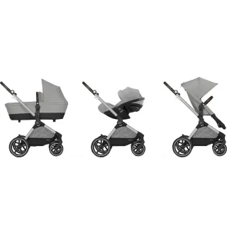 Прогулянкова коляска Cybex Eos Lux SLV Stone Grey (з бампером)