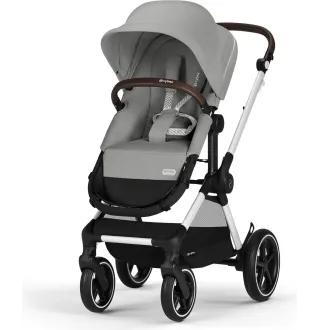 Прогулянкова коляска Cybex Eos Lux SLV Stone Grey (з бампером)