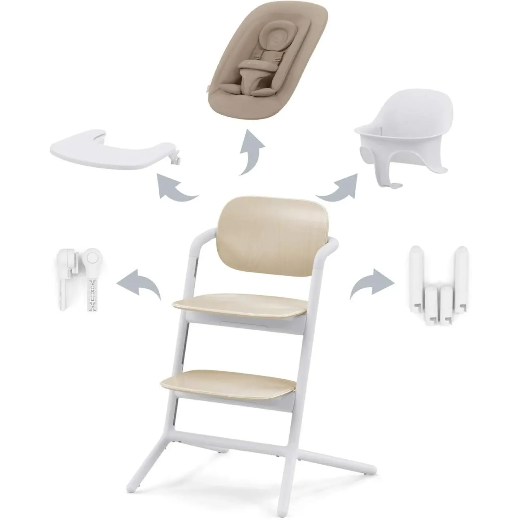 Стільчик для годування Cybex Lemo 4в1 Sand White