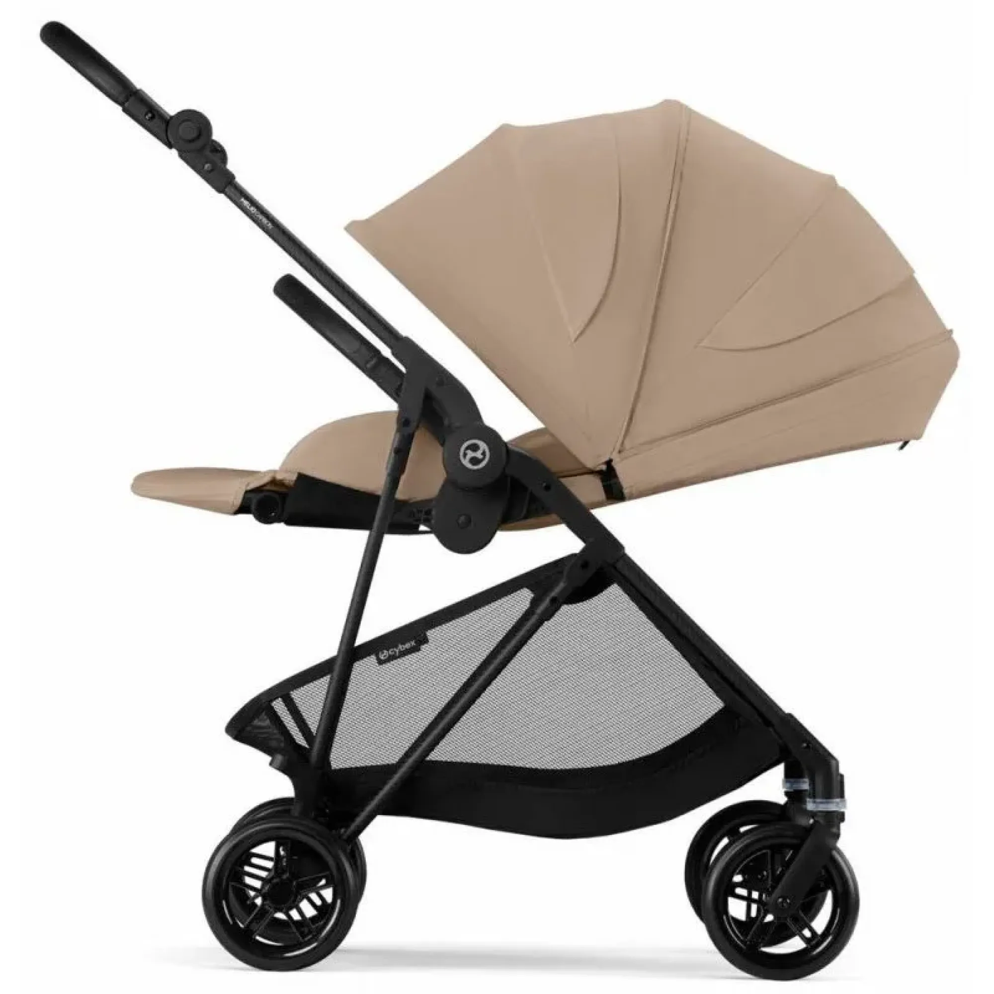 Прогулянкова коляска Cybex Melio Carbon Almond Beige (з бампером)