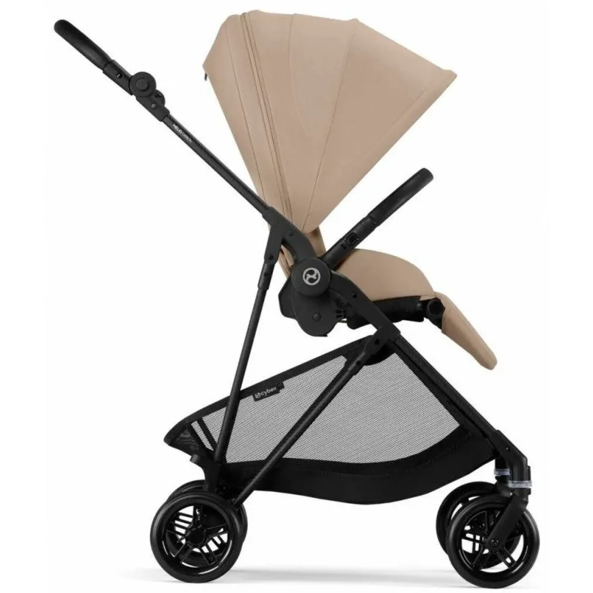 Прогулянкова коляска Cybex Melio Carbon Almond Beige (з бампером)