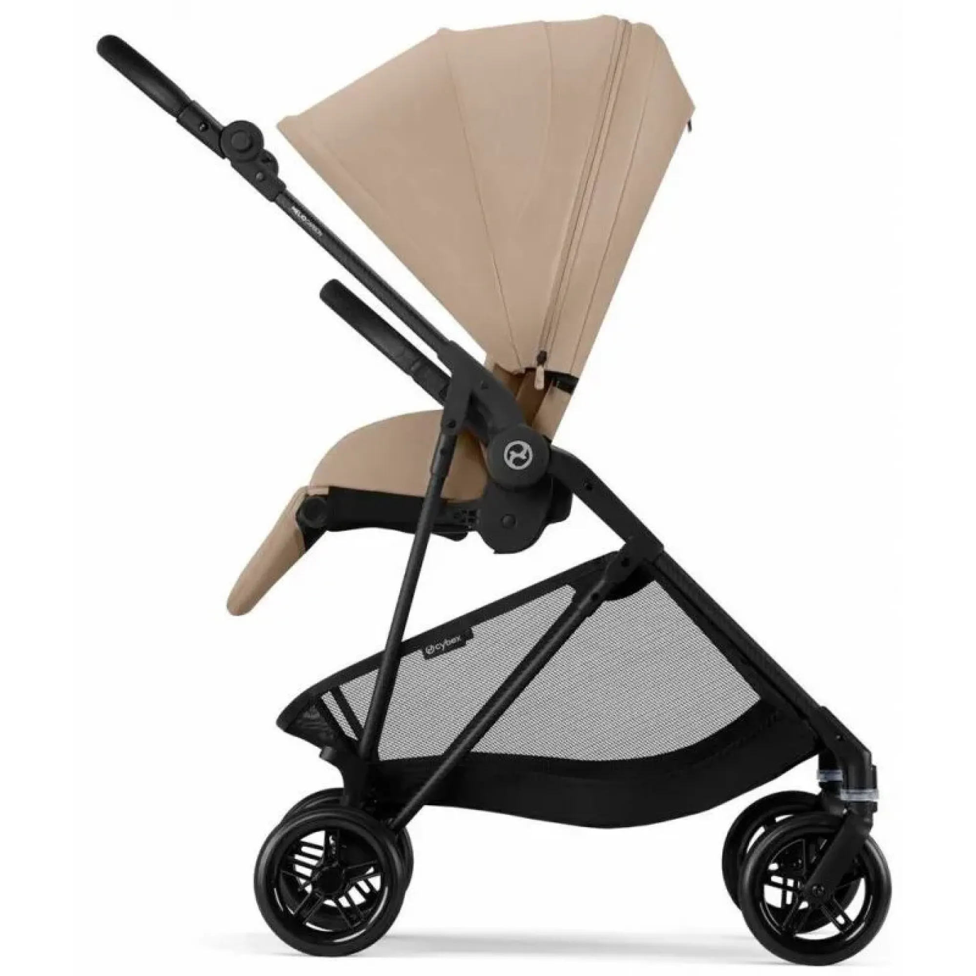 Прогулянкова коляска Cybex Melio Carbon Almond Beige (з бампером)