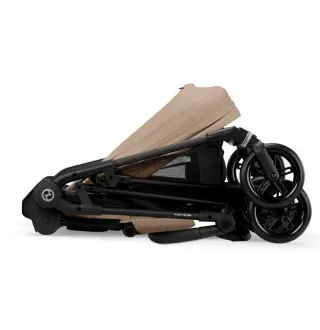 Прогулянкова коляска Cybex Melio Carbon Almond Beige (з бампером)