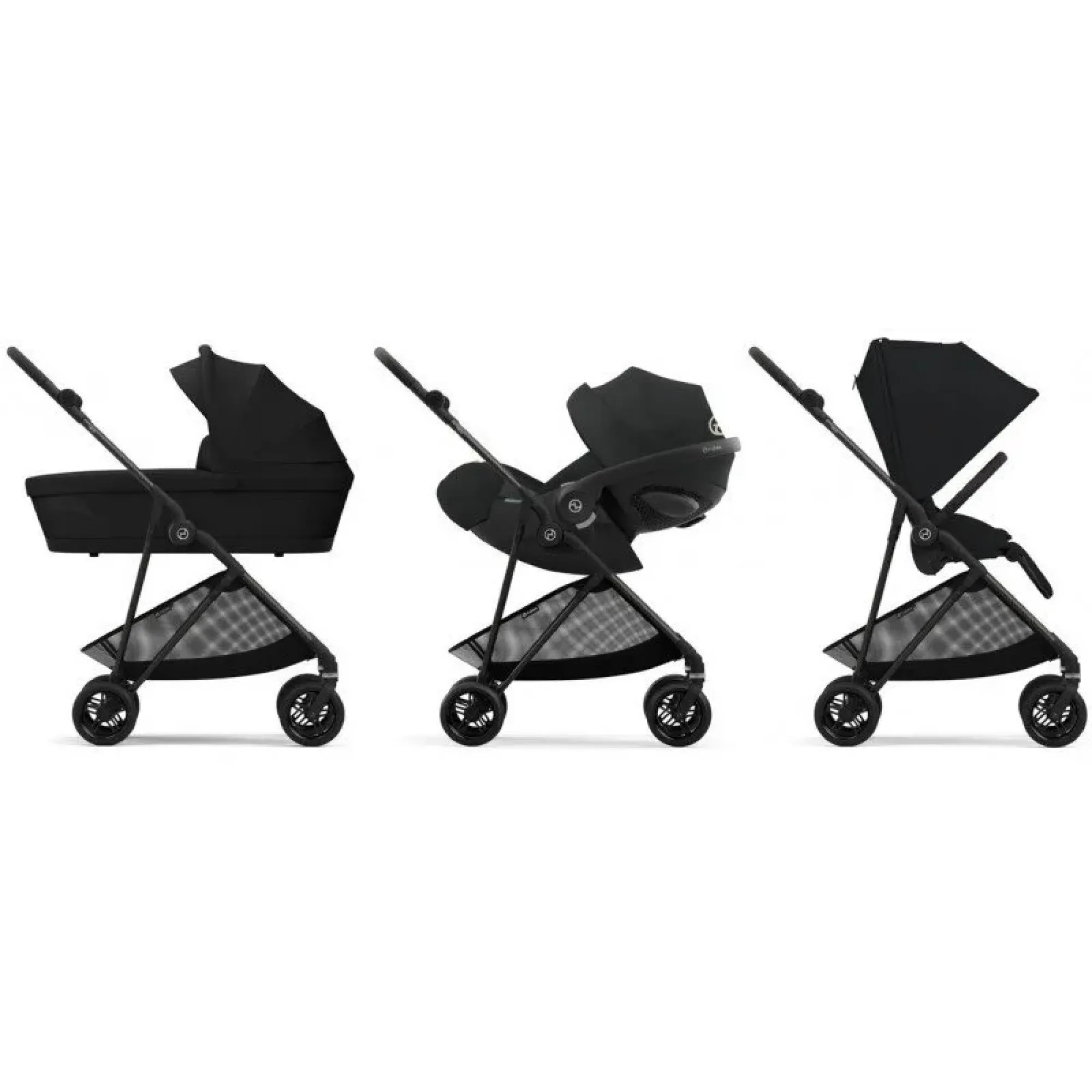 Прогулянкова коляска Cybex Melio Carbon Almond Beige (з бампером)