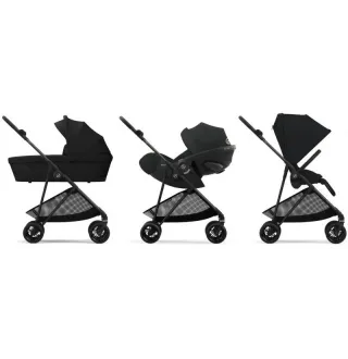 Прогулянкова коляска Cybex Melio Carbon Almond Beige (з бампером)