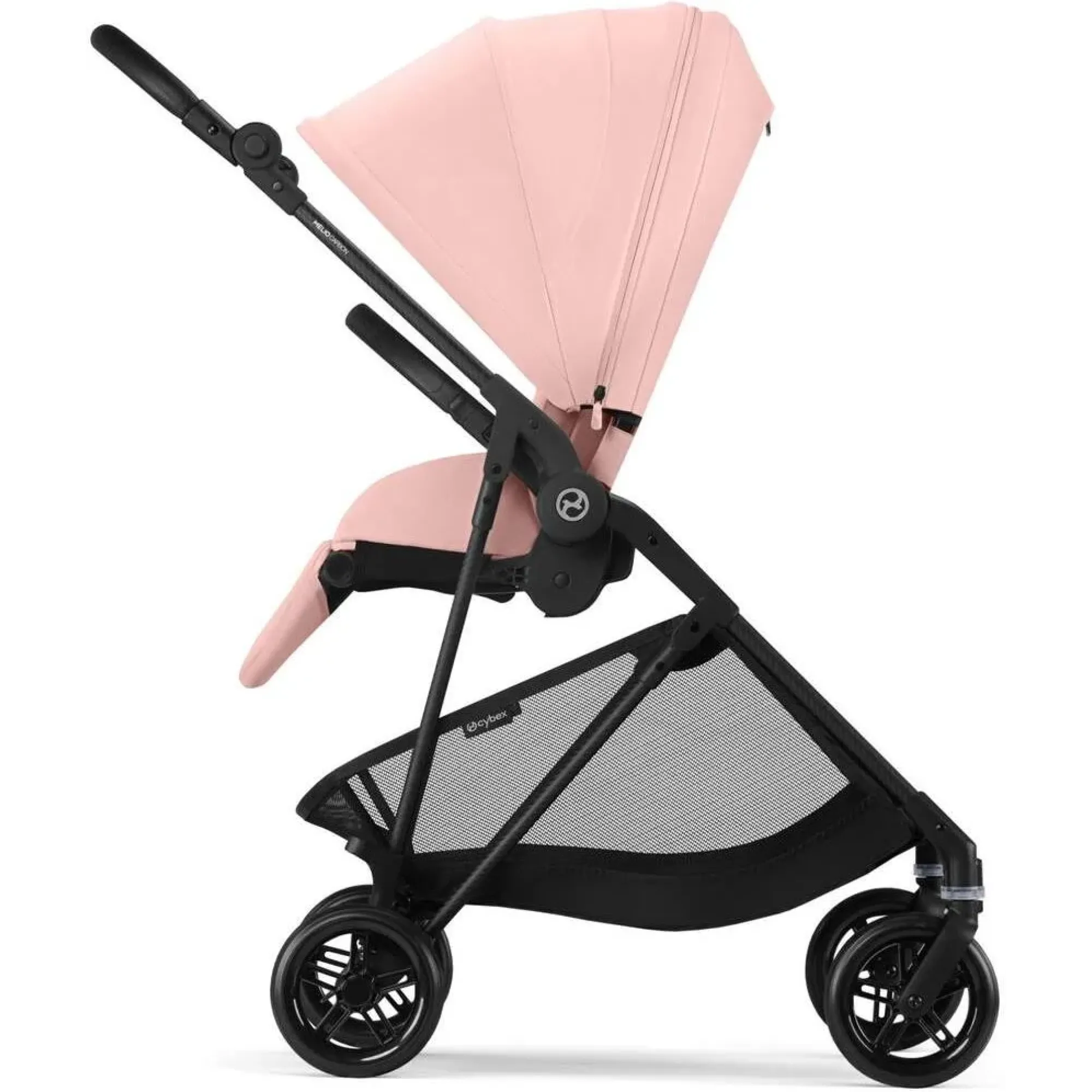 Прогулянкова коляска Cybex Melio Carbon Candy Pink (з бампером)