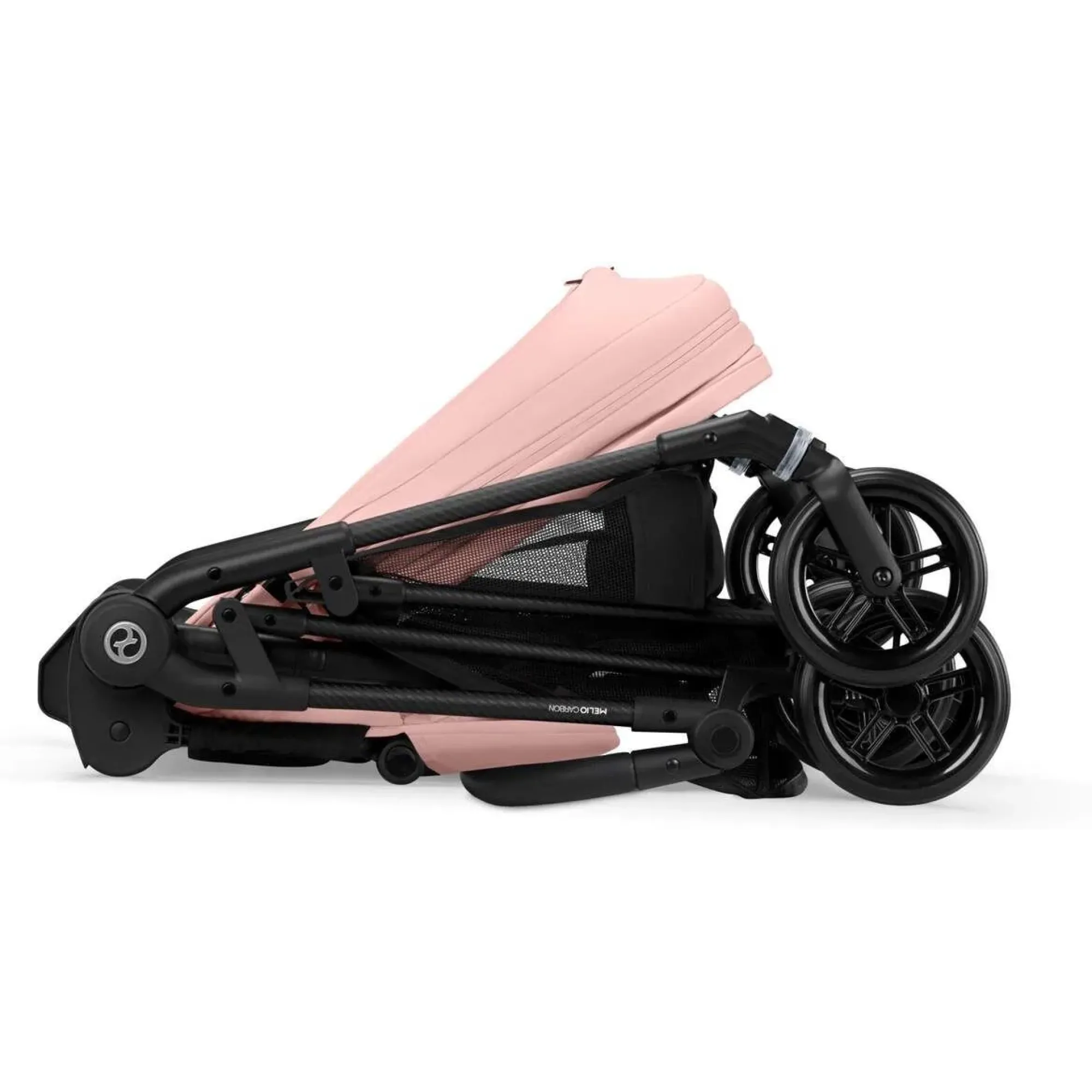 Прогулянкова коляска Cybex Melio Carbon Candy Pink (з бампером)