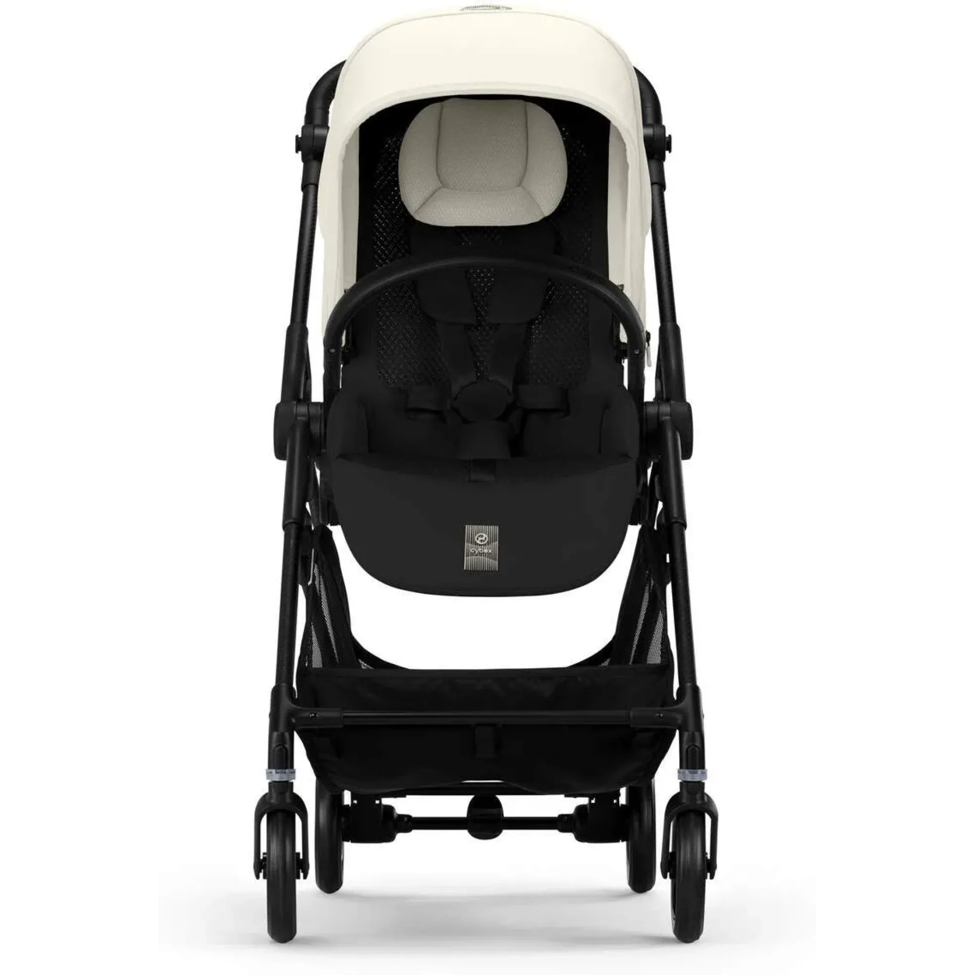 Прогулянкова коляска Cybex Melio Carbon Canvas White (з бампером)