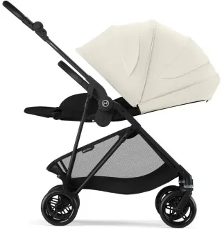 Прогулянкова коляска Cybex Melio Carbon Canvas White (з бампером)
