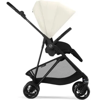 Прогулянкова коляска Cybex Melio Carbon Canvas White (з бампером)