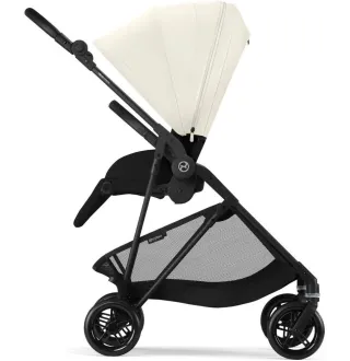 Прогулянкова коляска Cybex Melio Carbon Canvas White (з бампером)