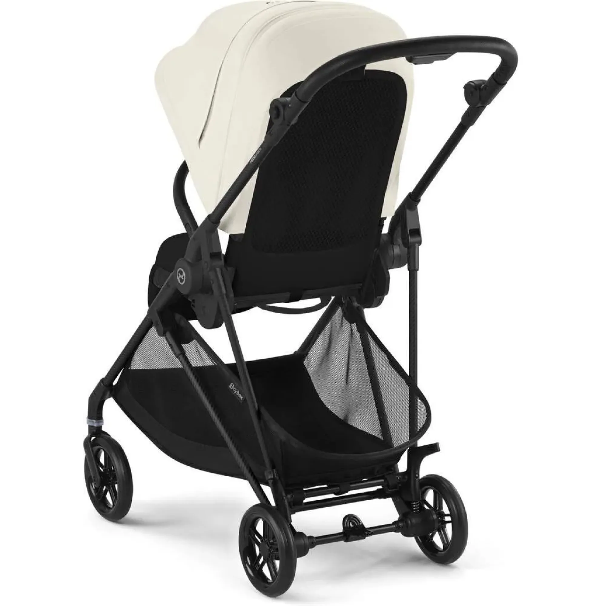 Прогулянкова коляска Cybex Melio Carbon Canvas White (з бампером)
