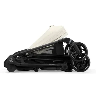 Прогулянкова коляска Cybex Melio Carbon Canvas White (з бампером)