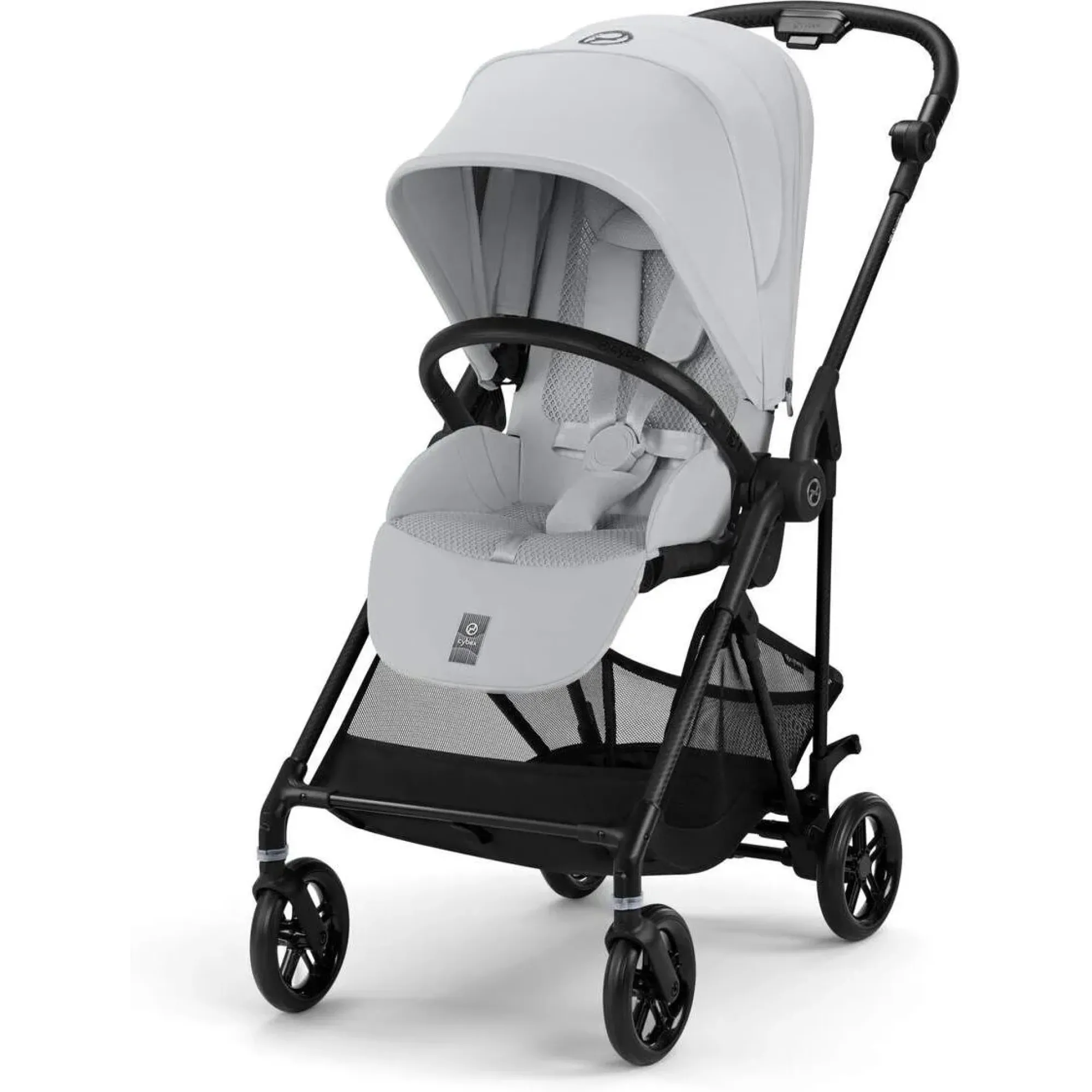 Прогулянкова коляска Cybex Melio Carbon Fog Grey (з бампером)