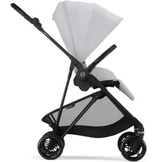 Прогулянкова коляска Cybex Melio Carbon Fog Grey (з бампером)