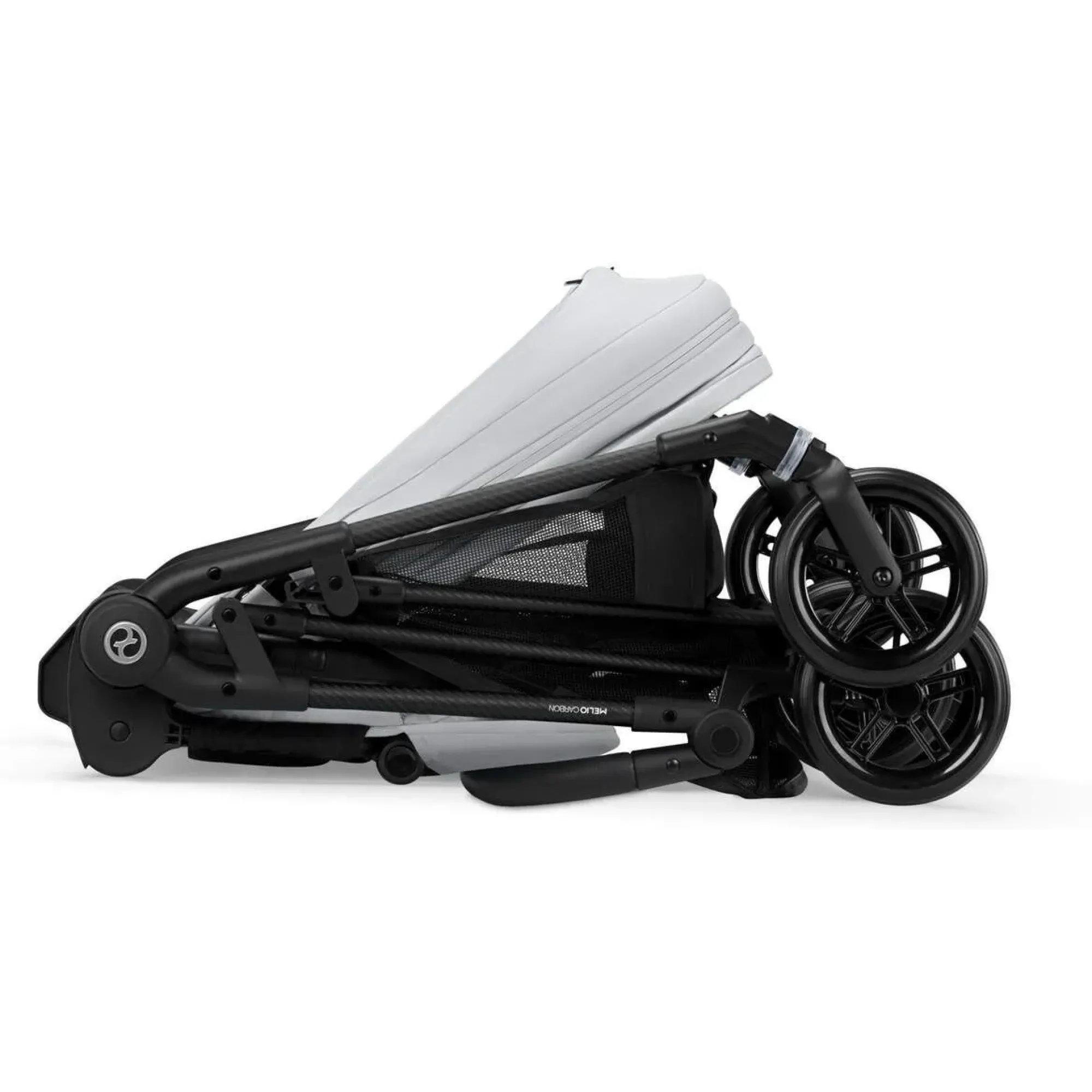 Прогулянкова коляска Cybex Melio Carbon Fog Grey (з бампером)