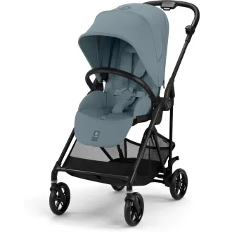 Прогулянкова коляска Cybex Melio Carbon Stormy Blue (з бампером)