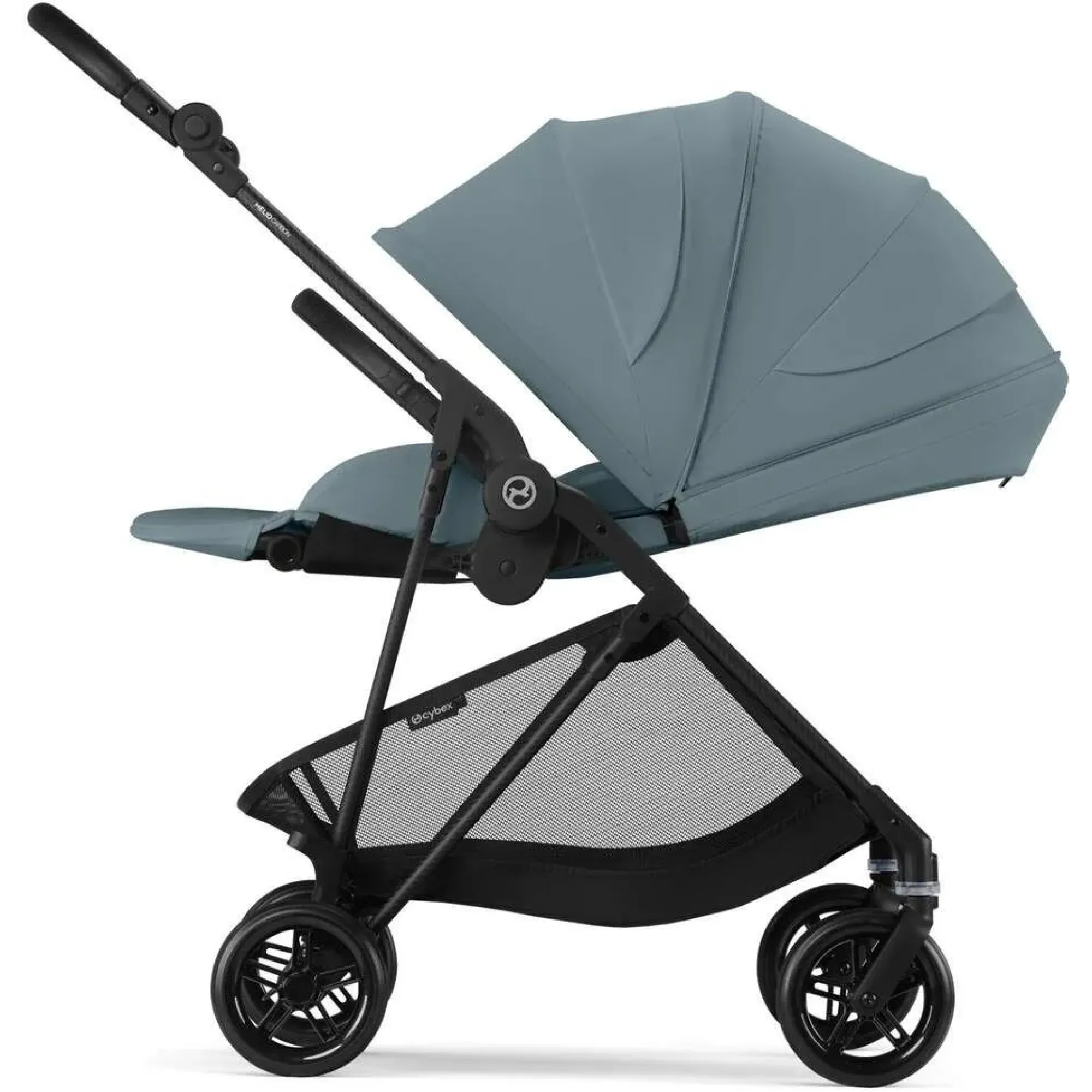 Прогулянкова коляска Cybex Melio Carbon Stormy Blue (з бампером)