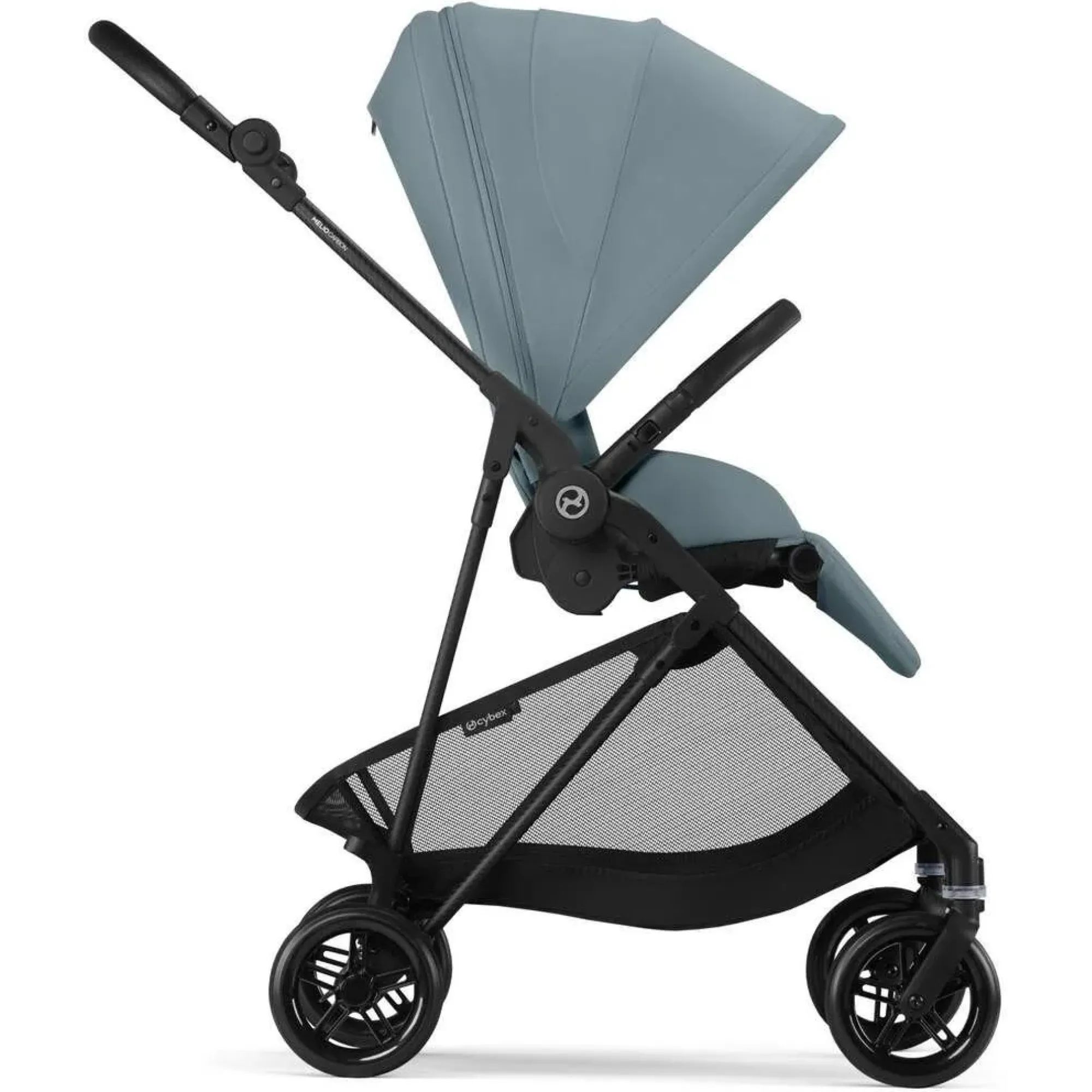 Прогулянкова коляска Cybex Melio Carbon Stormy Blue (з бампером)