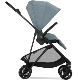 Прогулянкова коляска Cybex Melio Carbon Stormy Blue (з бампером)