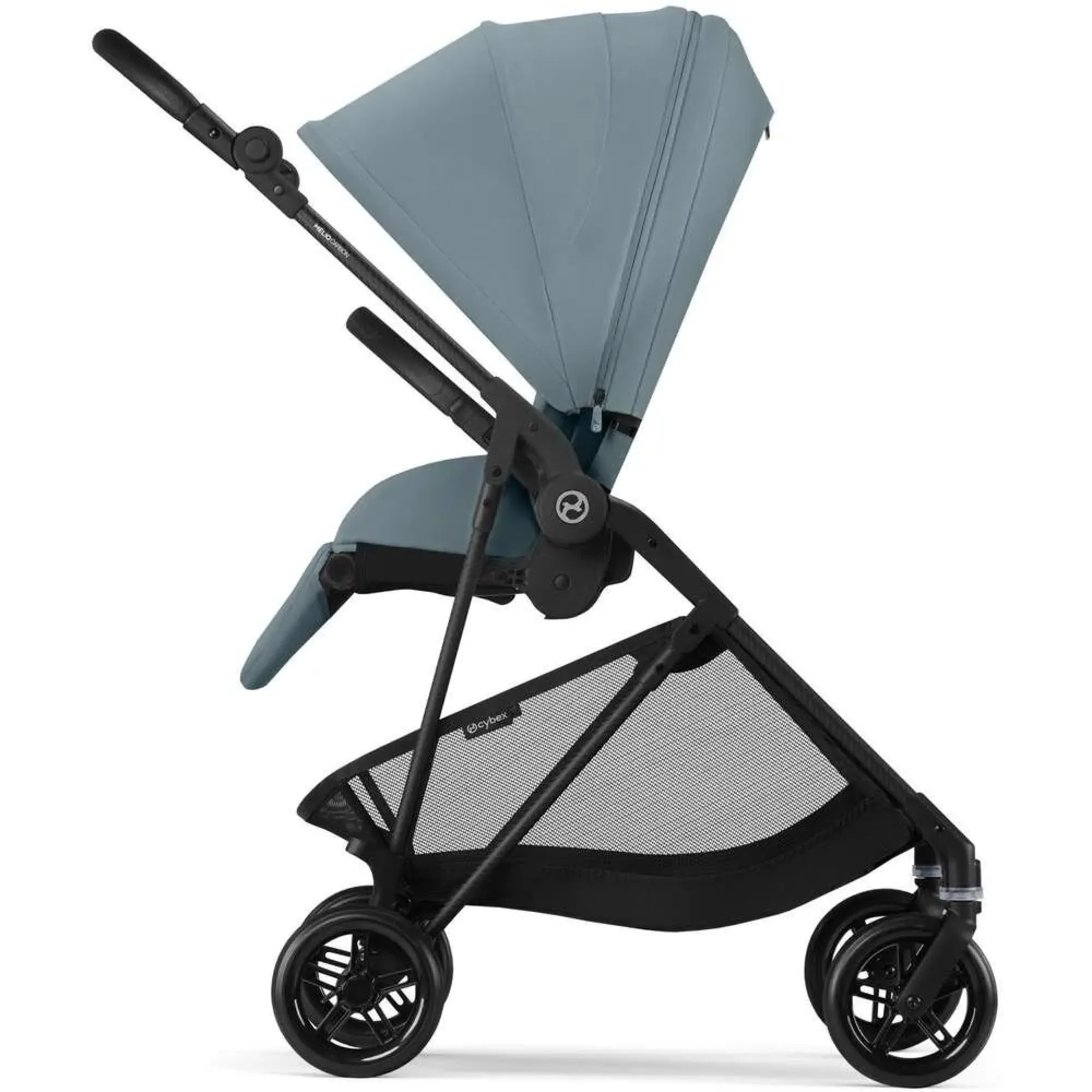 Прогулянкова коляска Cybex Melio Carbon Stormy Blue (з бампером)