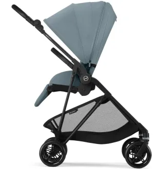 Прогулянкова коляска Cybex Melio Carbon Stormy Blue (з бампером)