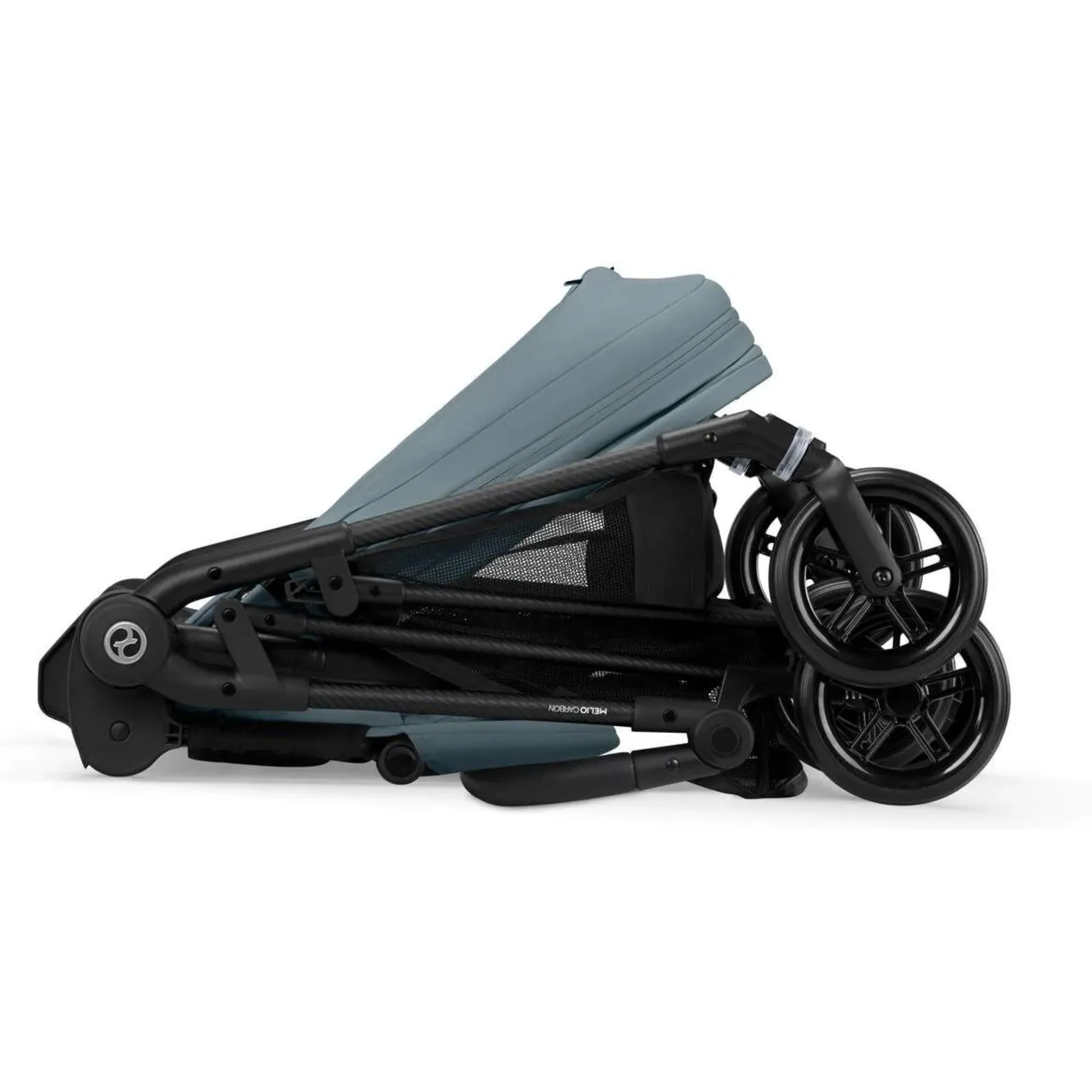 Прогулянкова коляска Cybex Melio Carbon Stormy Blue (з бампером)