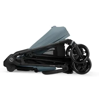 Прогулянкова коляска Cybex Melio Carbon Stormy Blue (з бампером)