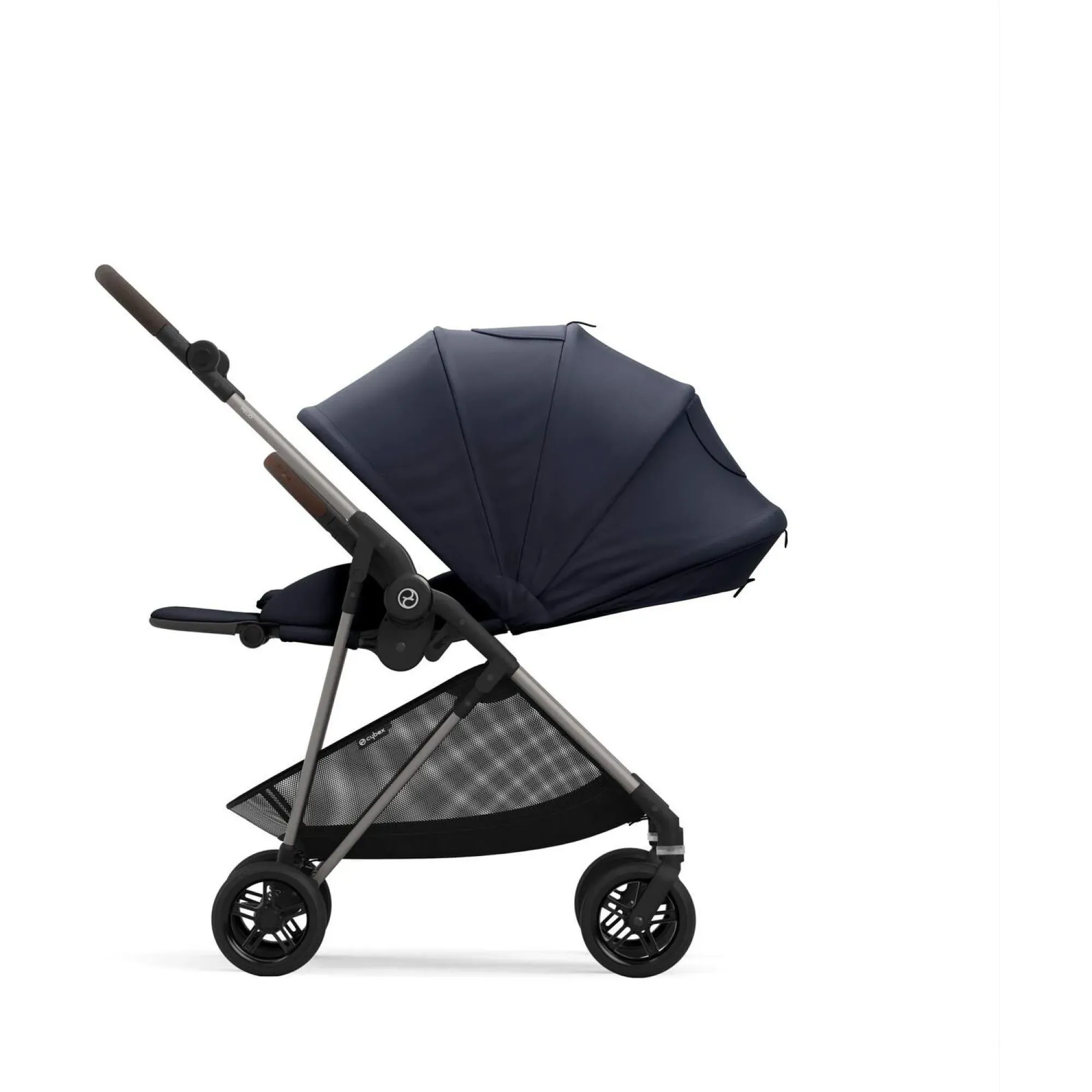 Прогулянкова коляска Cybex Melio Dark Blue (з бампером)
