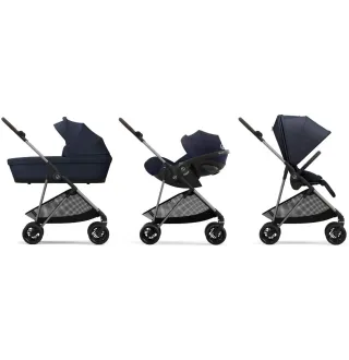 Прогулянкова коляска Cybex Melio Dark Blue (з бампером)