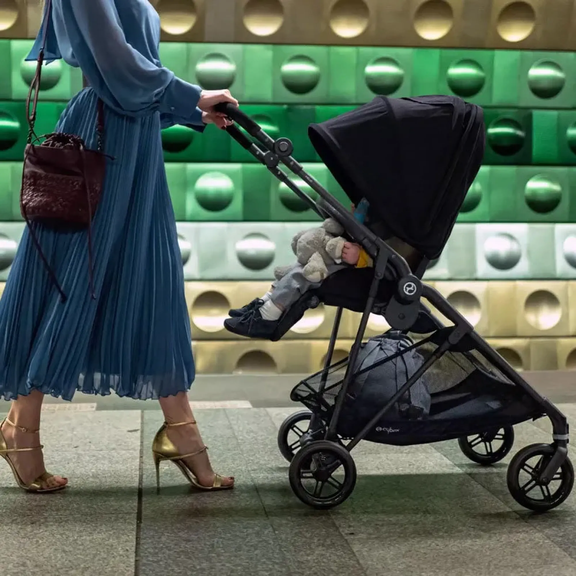 Прогулянкова коляска Cybex Melio Dark Blue (з бампером)