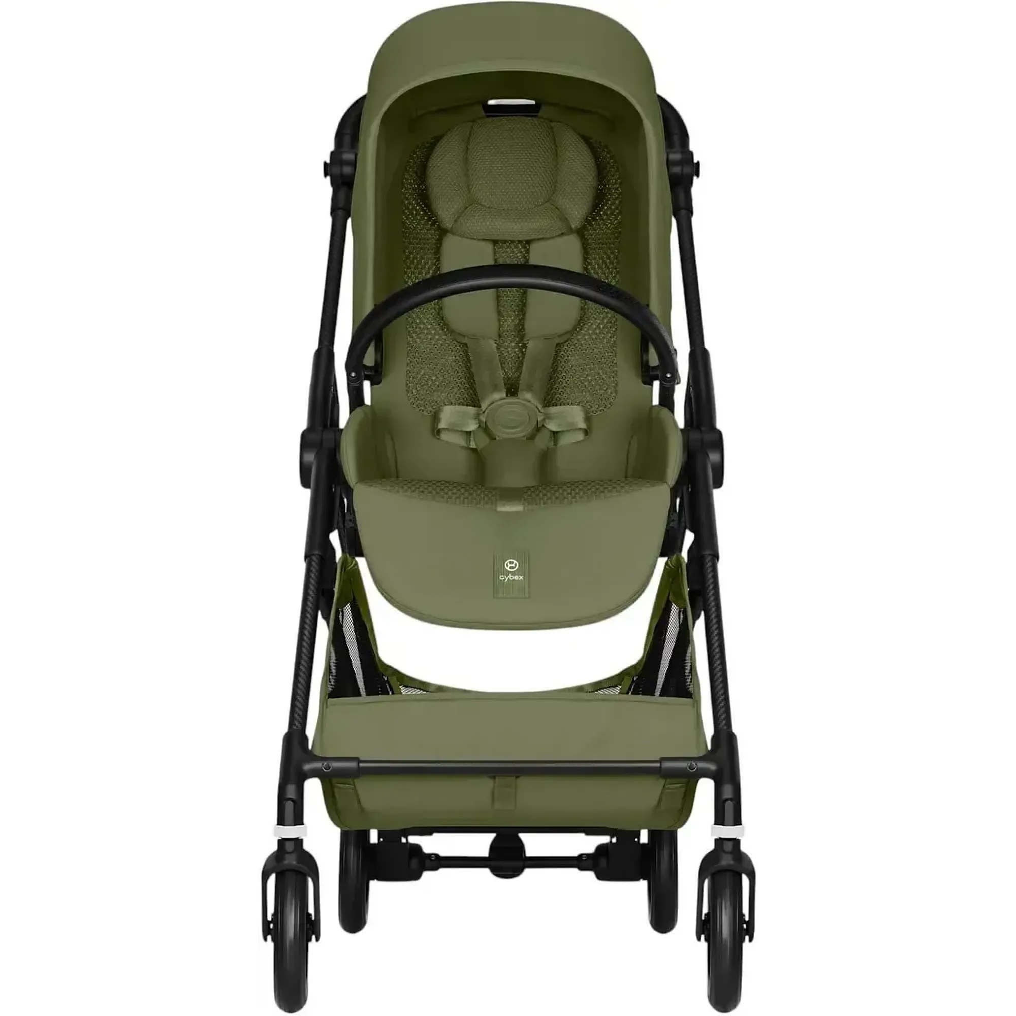 Прогулянкова коляска Cybex Melio Carbon Moss Green (з бампером)