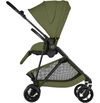 Прогулянкова коляска Cybex Melio Carbon Moss Green (з бампером)