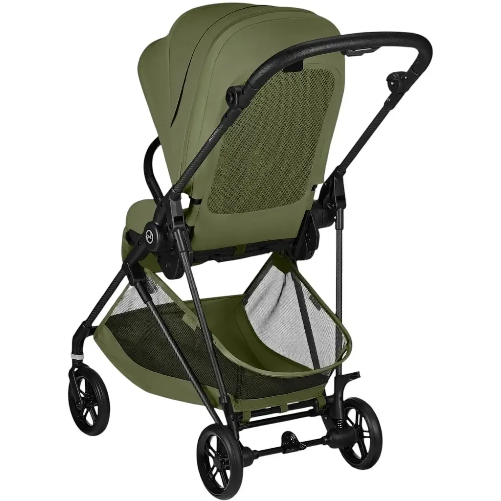 Прогулянкова коляска Cybex Melio Carbon Moss Green (з бампером)