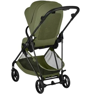 Прогулянкова коляска Cybex Melio Carbon Moss Green (з бампером)