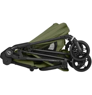 Прогулянкова коляска Cybex Melio Carbon Moss Green (з бампером)