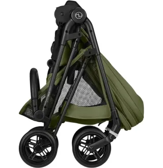 Прогулянкова коляска Cybex Melio Carbon Moss Green (з бампером)