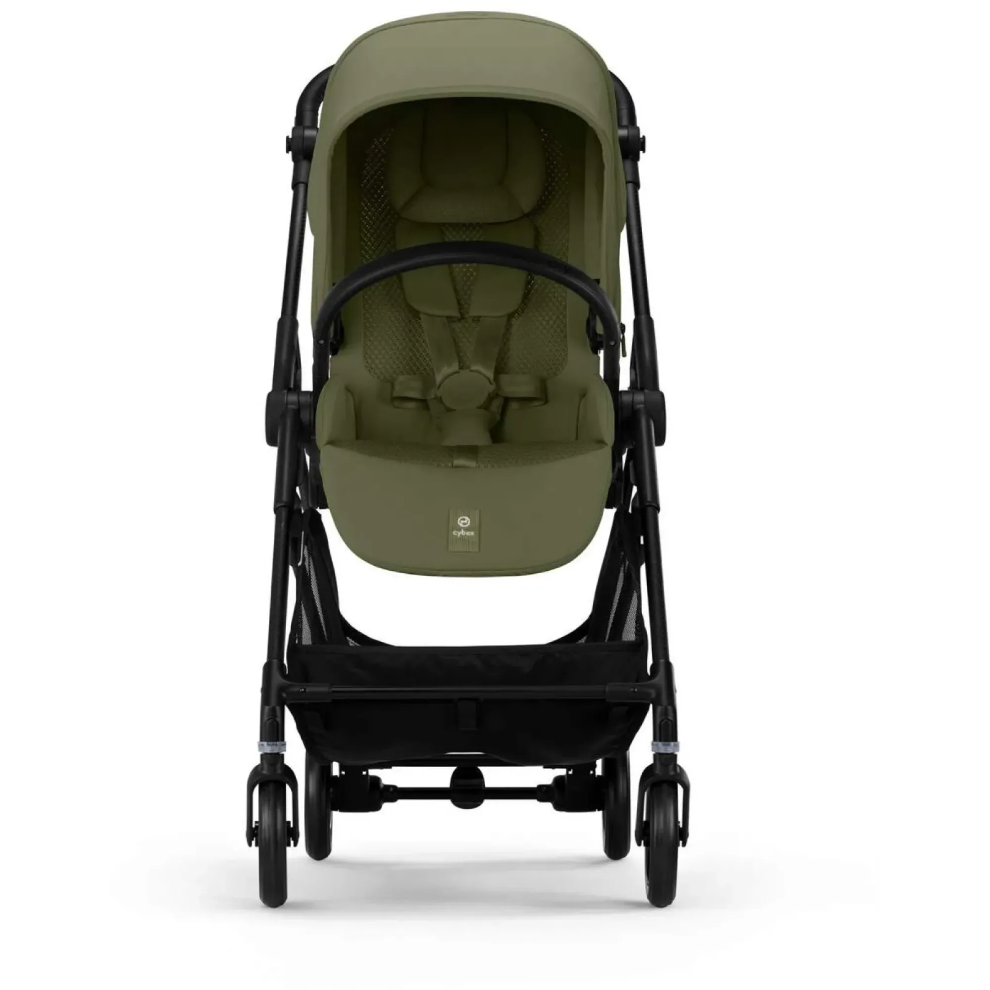 Прогулянкова коляска Cybex Melio Carbon Moss Green (з бампером)