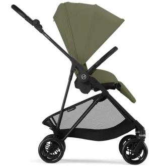 Прогулянкова коляска Cybex Melio Carbon Moss Green (з бампером)