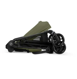 Прогулянкова коляска Cybex Melio Carbon Moss Green (з бампером)