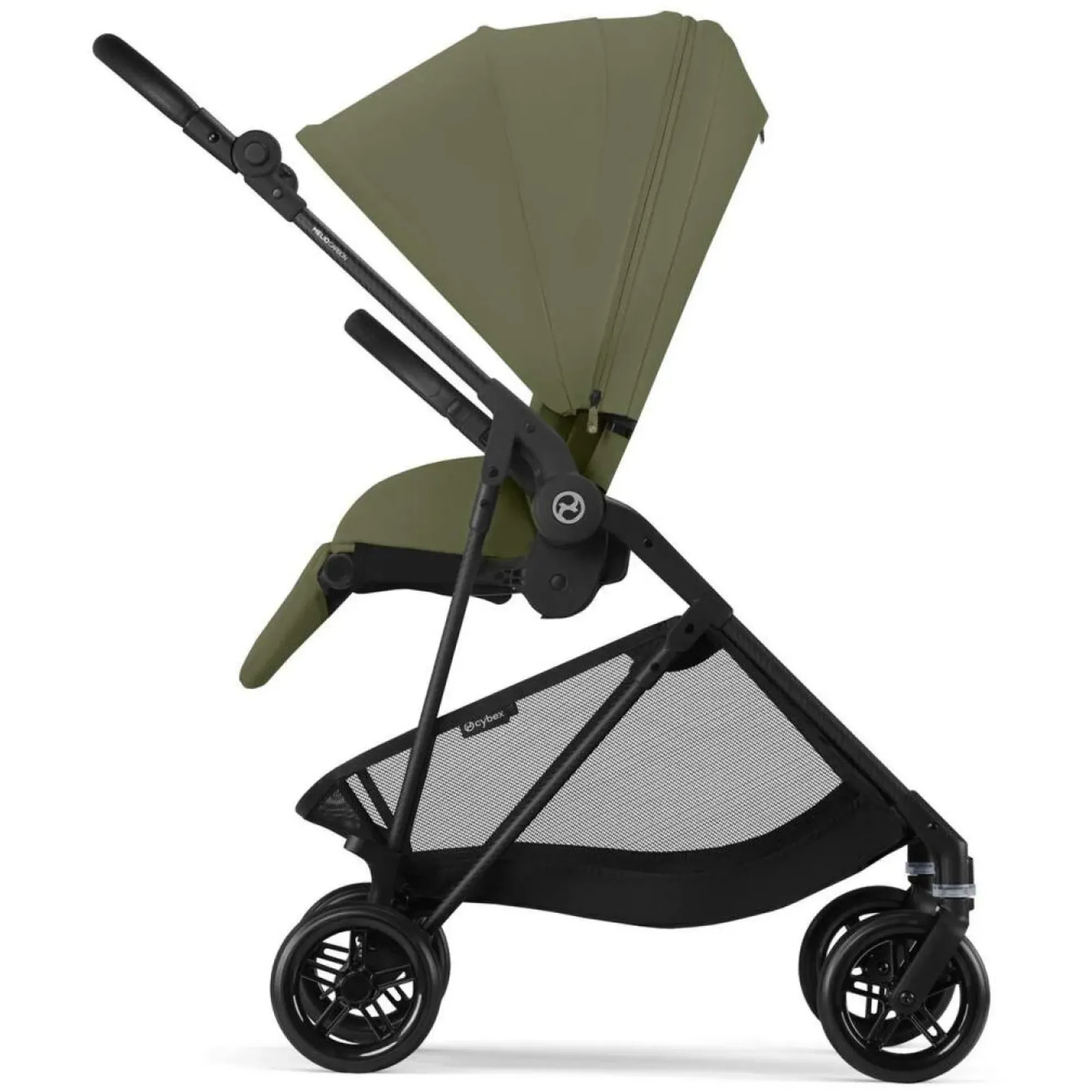 Прогулянкова коляска Cybex Melio Carbon Moss Green (з бампером)