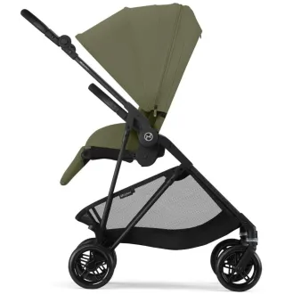 Прогулянкова коляска Cybex Melio Carbon Moss Green (з бампером)