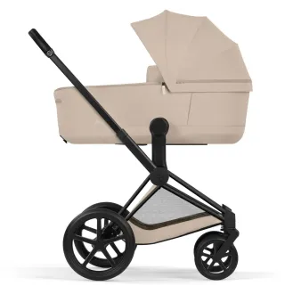 Коляска 2в1 Cybex Priam 5.0 Comfort Cozy Beige на шасі Matt Black