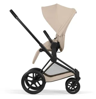 Коляска 2в1 Cybex Priam 5.0 Comfort Cozy Beige на шасі Matt Black