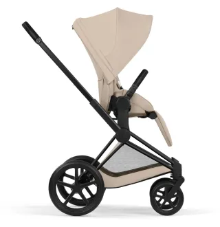 Коляска 2в1 Cybex Priam 5.0 Comfort Cozy Beige на шасі Matt Black