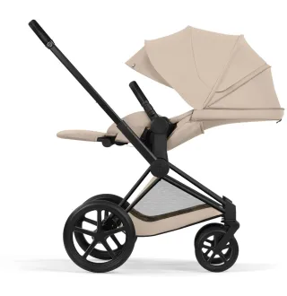 Коляска 2в1 Cybex Priam 5.0 Comfort Cozy Beige на шасі Matt Black