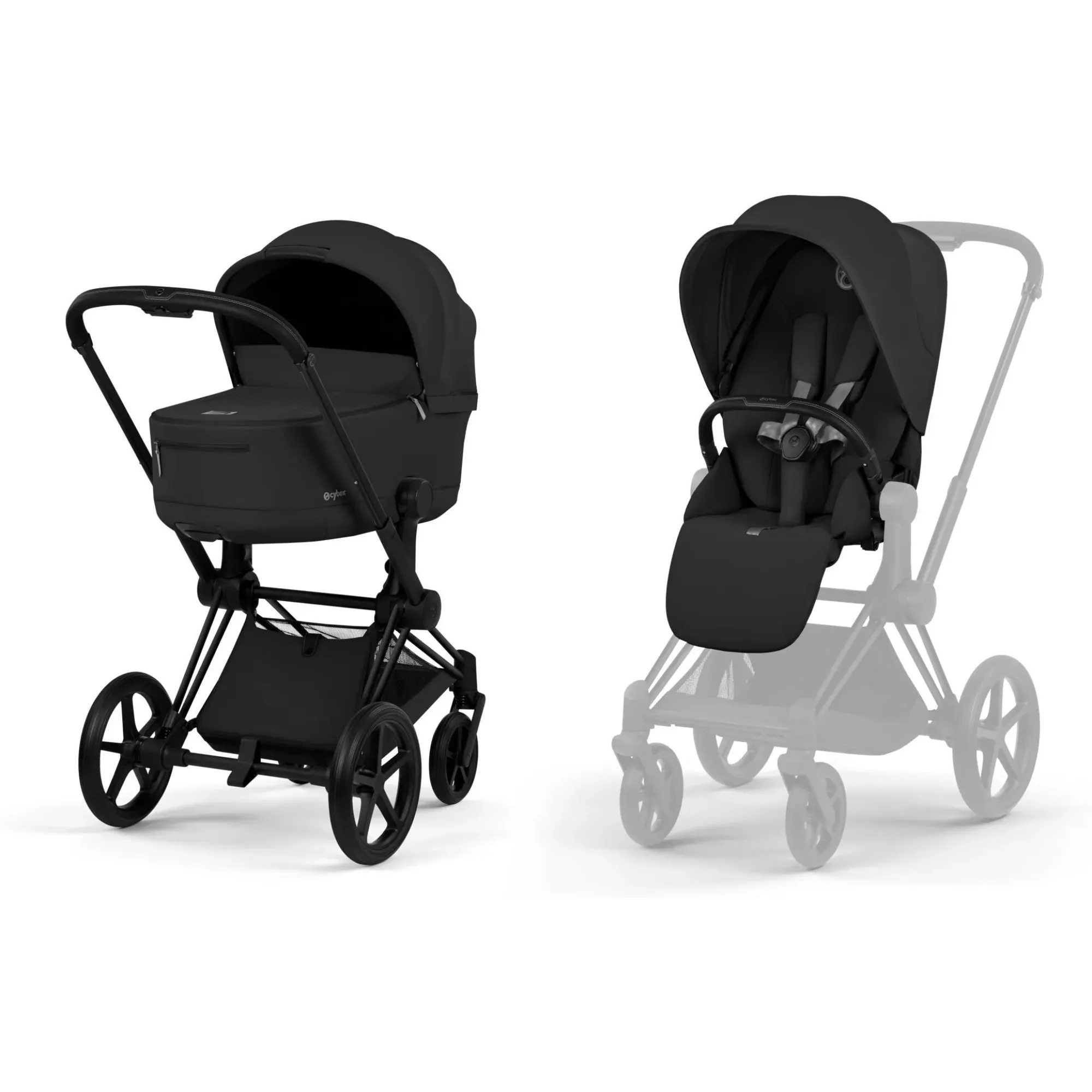 Коляска 2в1 Cybex Priam 5.0 Comfort Sepia Black на шасі Matt Black