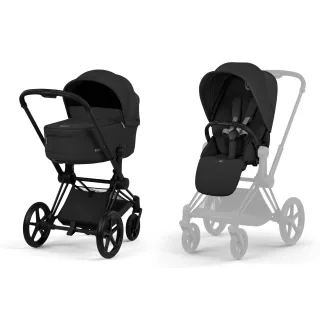 Коляска 2в1 Cybex Priam 5.0 Comfort Sepia Black на шасі Matt Black