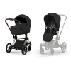 Коляска 2в1 Cybex Priam 5.0 Comfort Sepia Black на шасі Rosegold