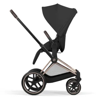 Коляска 2в1 Cybex Priam 5.0 Comfort Sepia Black на шасі Rosegold